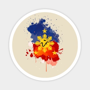 Phil.Flag Sun Baybayin word 'PI' (Pilipinas) Magnet